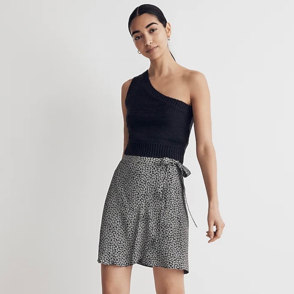 New Madewell Mini Wrap Skirt